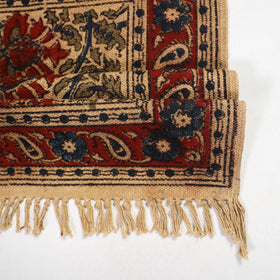 Red Warangal Weave Kalamkari Block Print Cotton Mat
