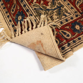 Red Warangal Weave Kalamkari Block Print Cotton Mat