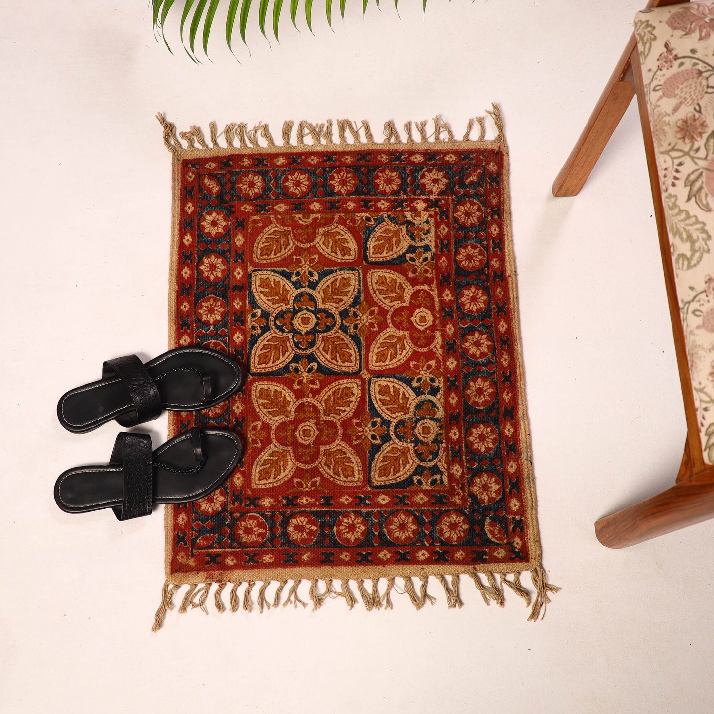 Shop Kalamkari Block Print Cotton Mat 