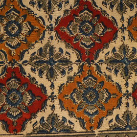 Beige Warangal Weave Kalamkari Block Print Cotton Mat