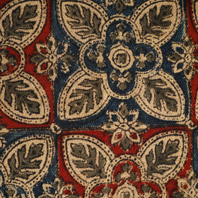 Red Warangal Weave Kalamkari Block Print Cotton Mat