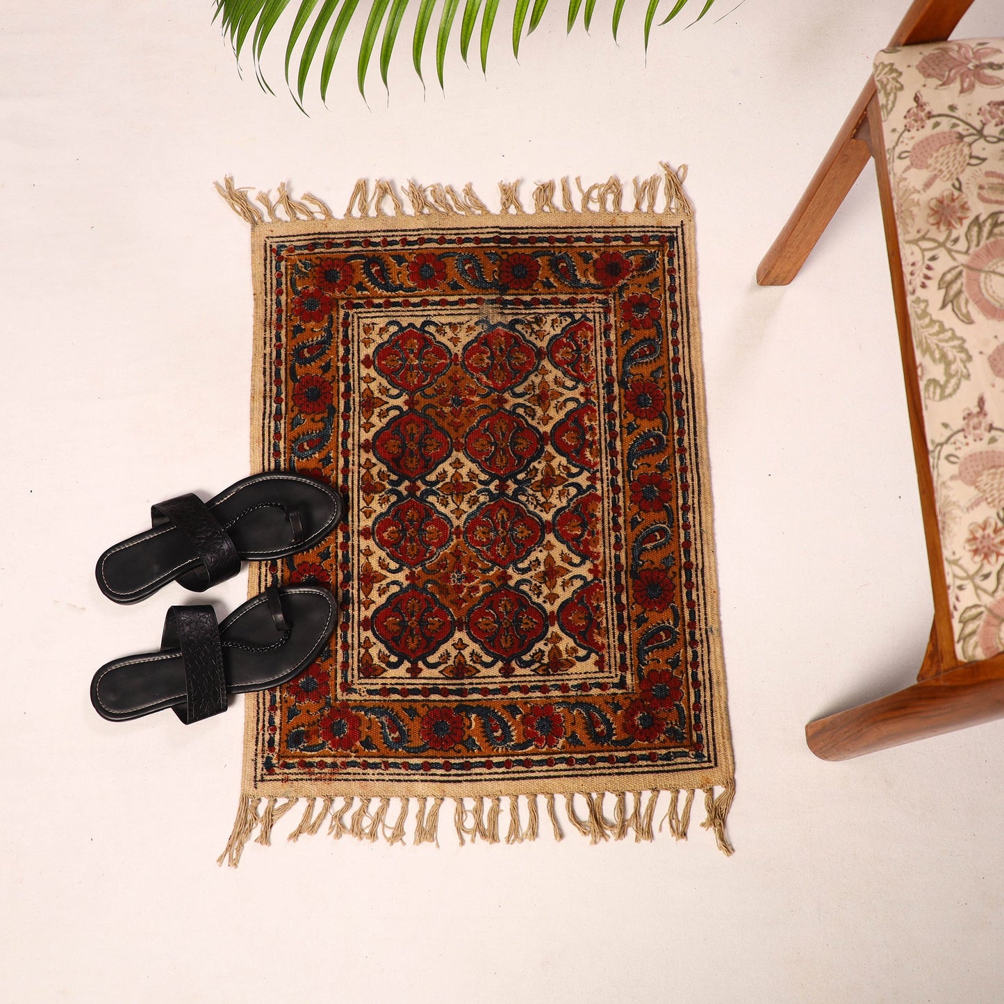 Shop Kalamkari Block Print Cotton Mat 