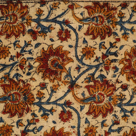 Beige Warangal Weave Kalamkari Block Print Cotton Mat