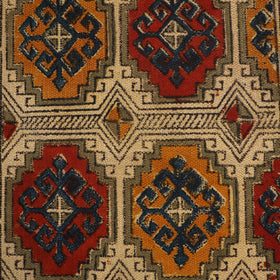 Beige Warangal Weave Kalamkari Block Print Cotton Mat