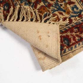Red Warangal Weave Kalamkari Block Print Cotton Mat