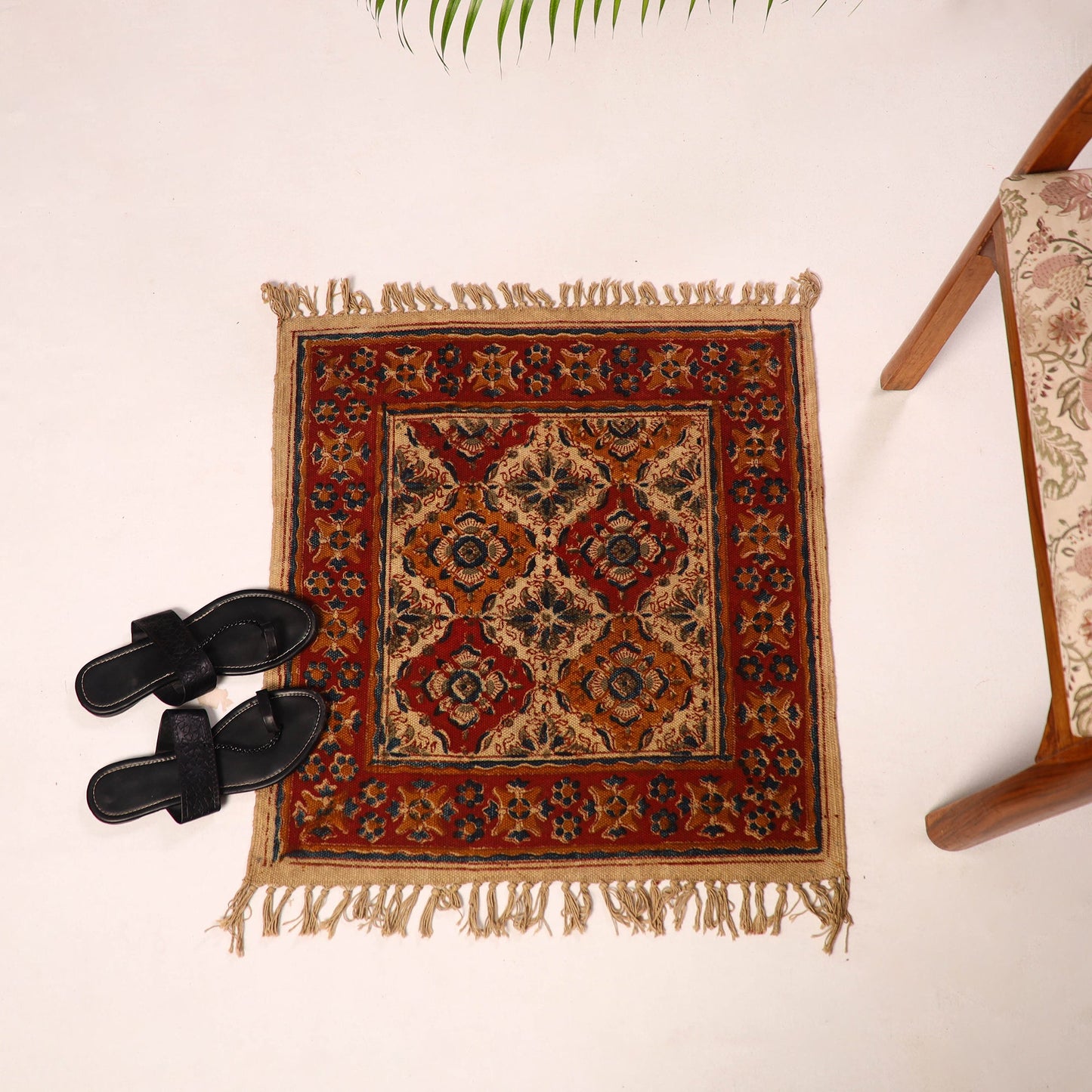 Shop Kalamkari Block Print Cotton Mat 