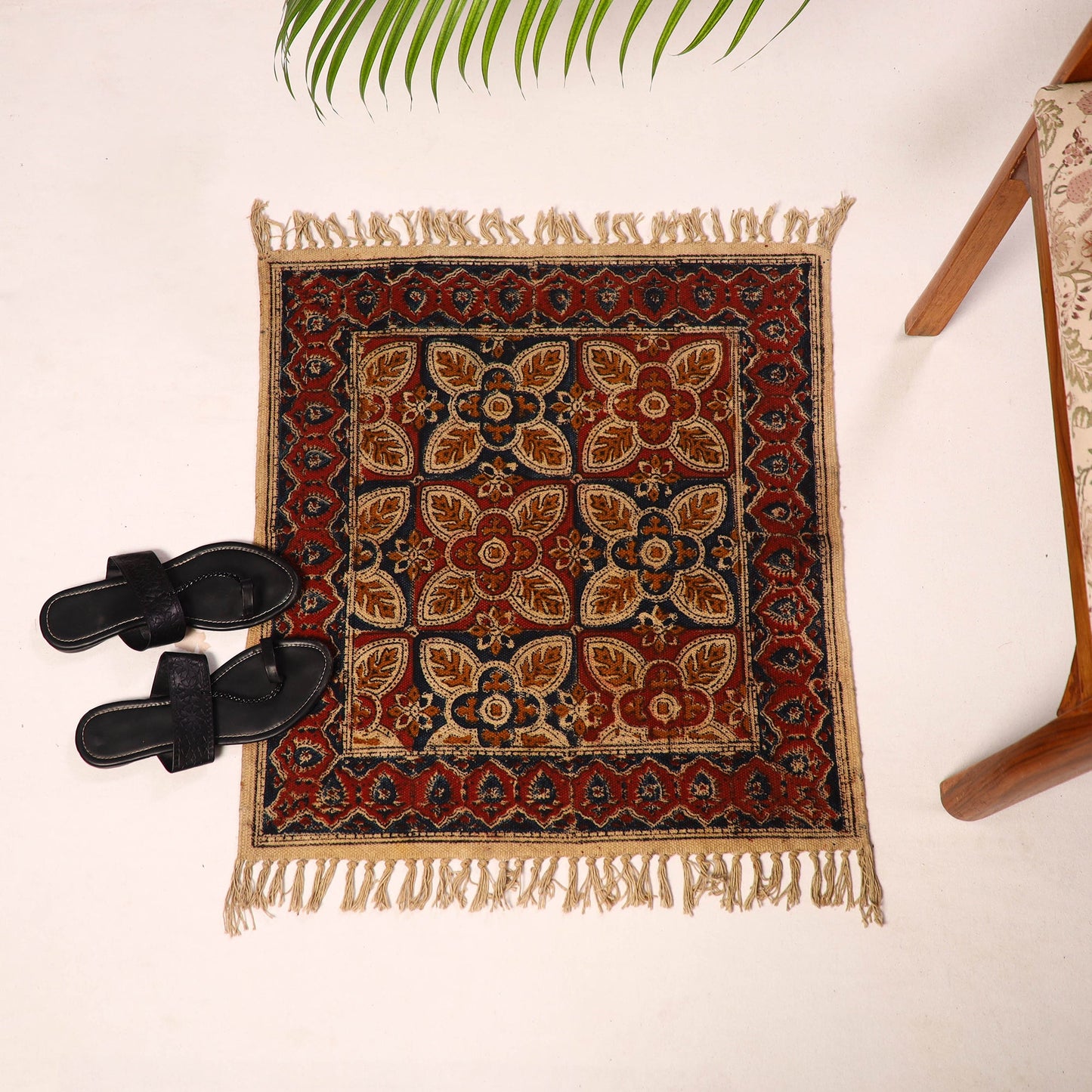 Shop Kalamkari Block Print Cotton Mat 