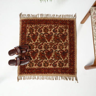  Warangal Weave Kalamkari Block Printed Cotton Mat (26 x 22 in) 17 