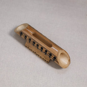 Warli handpainted hand carved natural bamboo wood phone