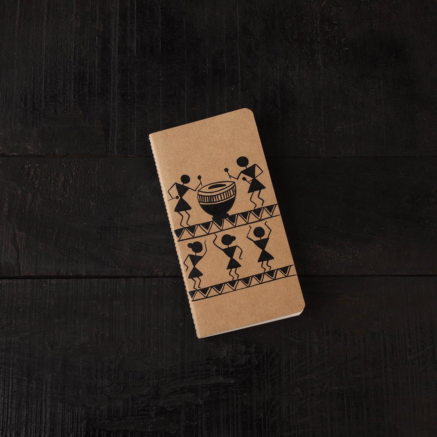 Warli handpainted handmade paper diaries (set of 3) 14