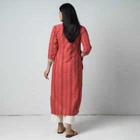  Jacquard Cotton Long Kurta for Women