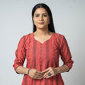  Jacquard Cotton Long Kurta for Women