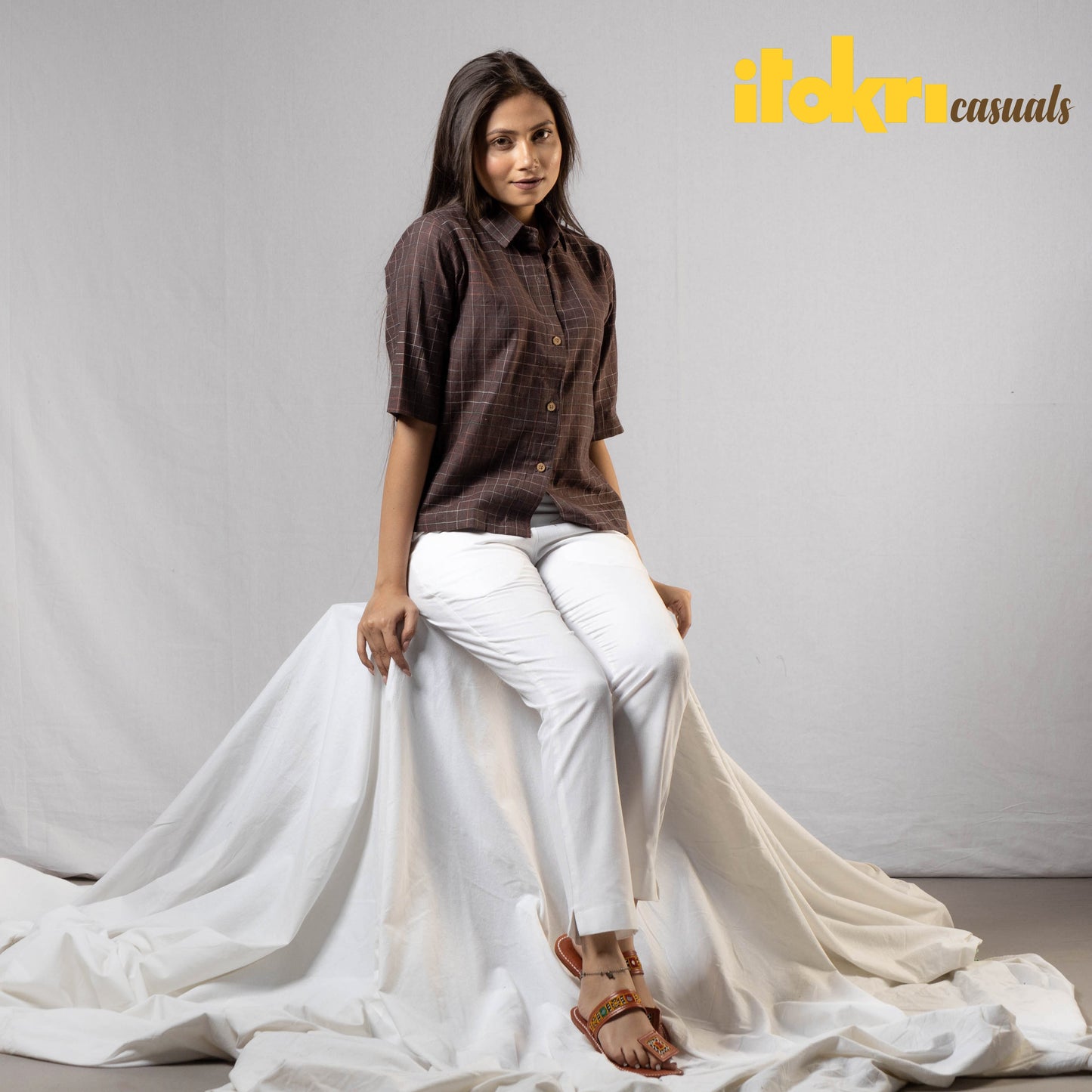 Buy iTokri Casuals - Handloom Cotton Crop Top Online l iTokri.com