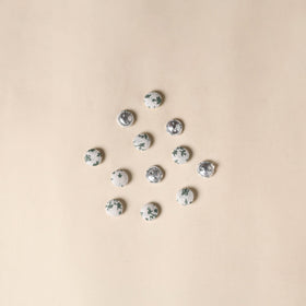  White Handmade Fabric Button Small at iTokri