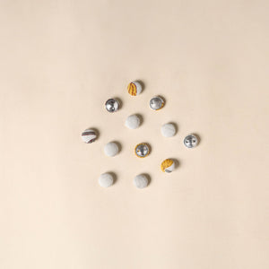  White Handmade Fabric Button Small at iTokri