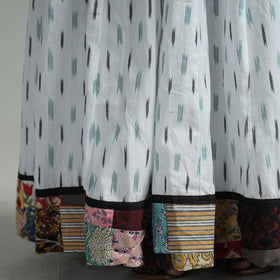 White - 24 kali cotton pochampally ikat skirt 04