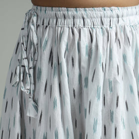 White - 24 kali cotton pochampally ikat skirt 04