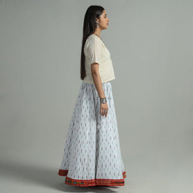 White - 24 kali cotton pochampally ikat skirt 26