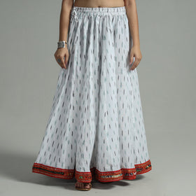 White - 24 kali cotton pochampally ikat skirt 26