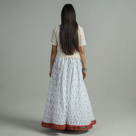White - 24 kali cotton pochampally ikat skirt 26