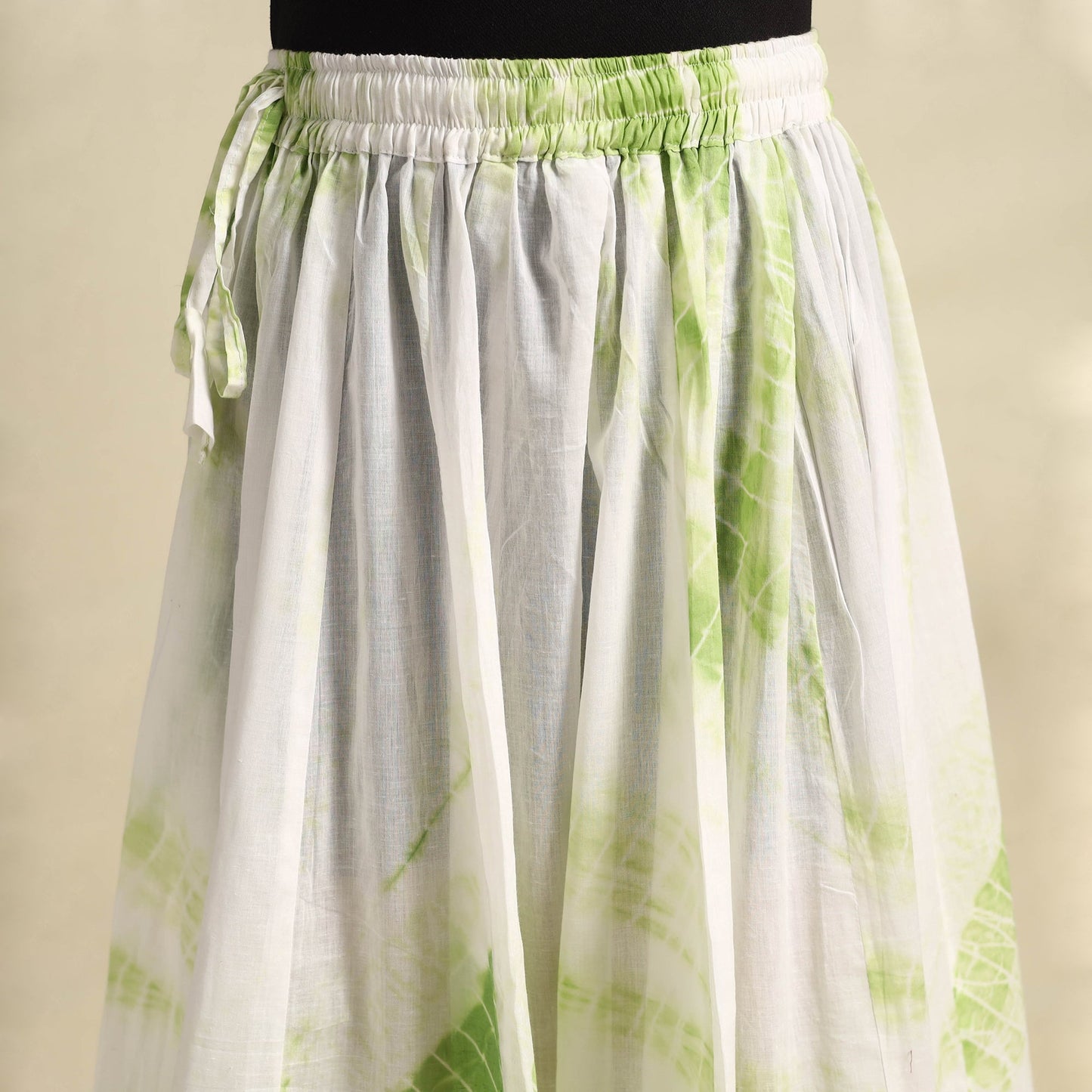 Buy 24 Kali White Patchwork Cotton Long Shibori Tie-Dye Skirt
