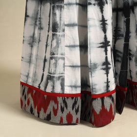 Buy 24 Kali White Patchwork Cotton Long Shibori Tie-Dye Skirt