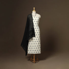 2pc cotton unstitched pochampally double ikat dress