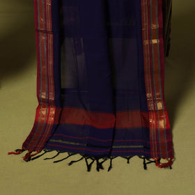 White - 2pc cotton unstitched pochampally ikat dress