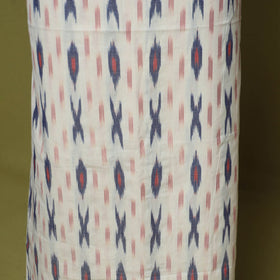 White - 2pc cotton unstitched pochampally ikat dress