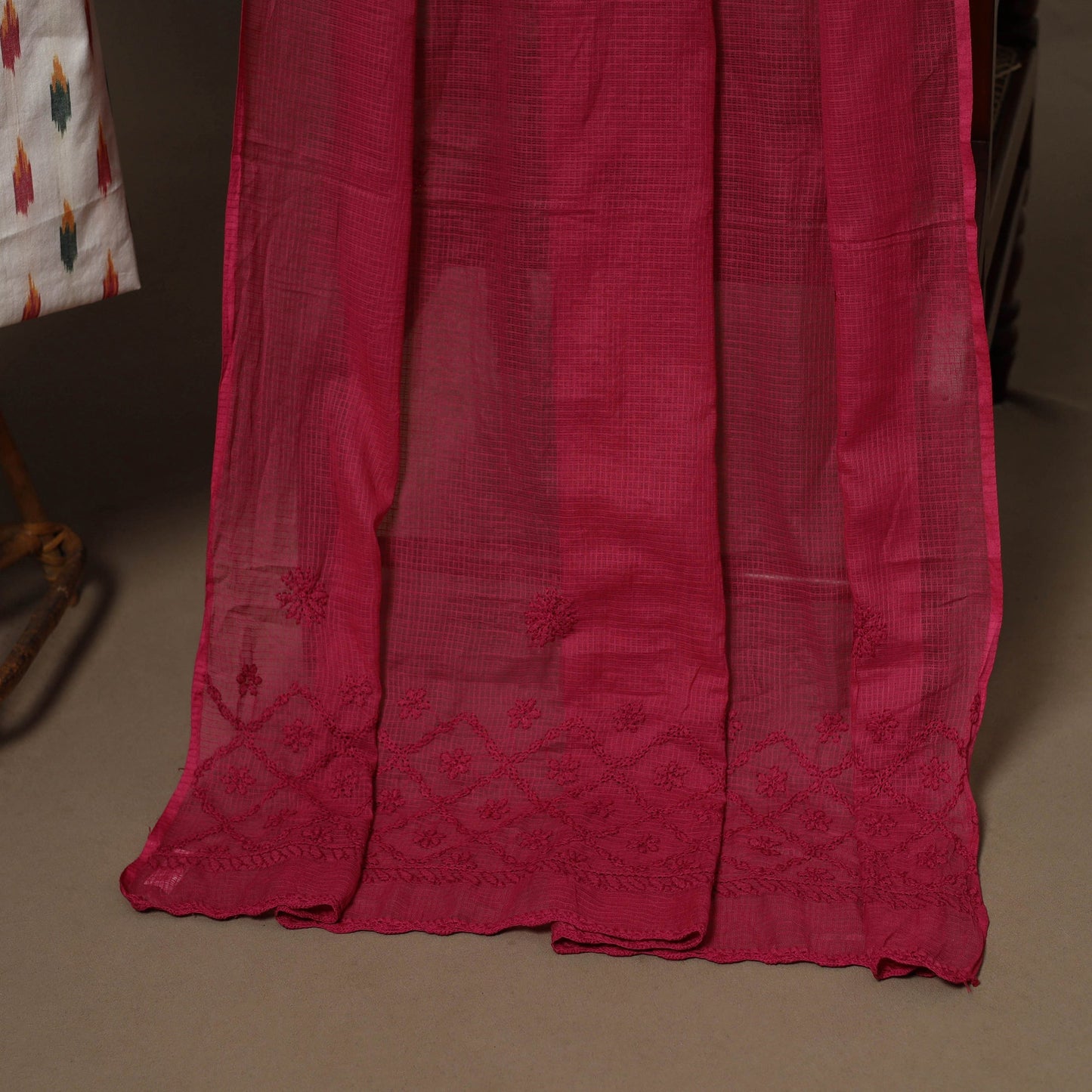 2pc cotton unstitched pochampally ikat dress material