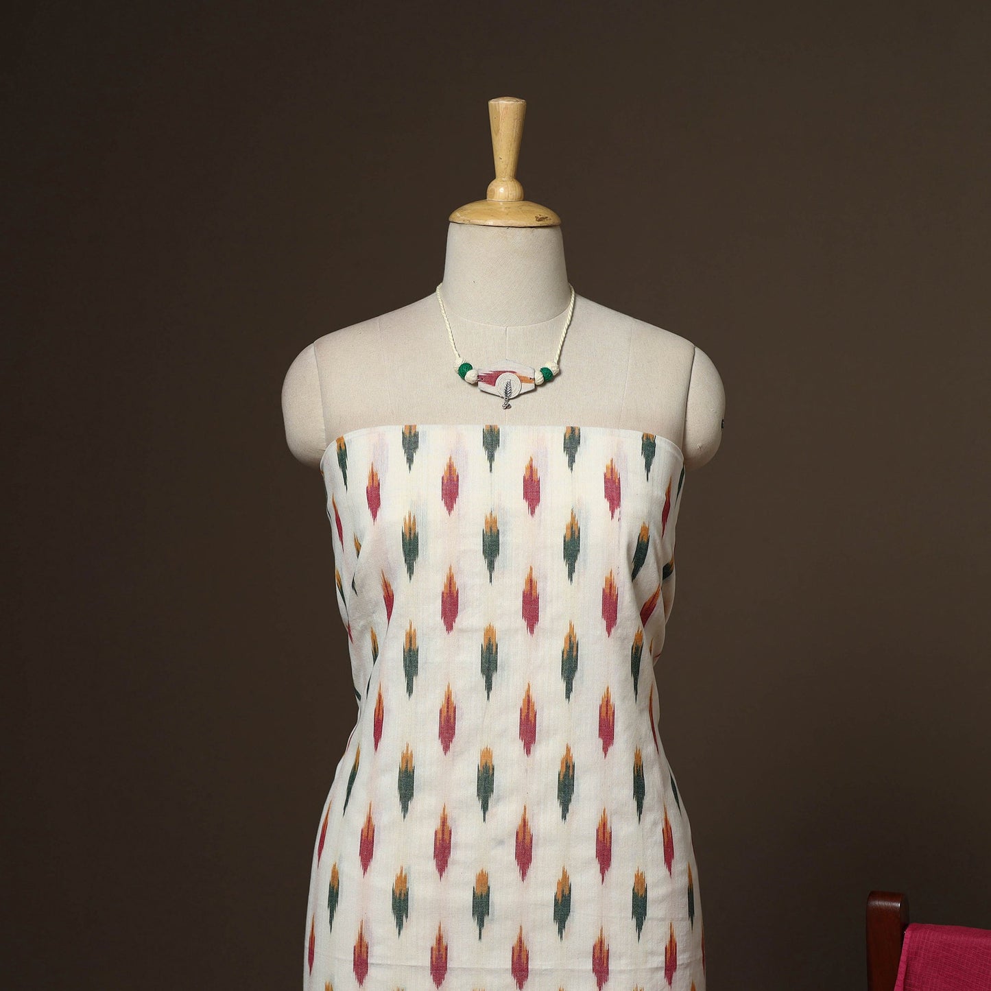 2pc cotton unstitched pochampally ikat dress material