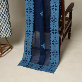 White - 2pc cotton unstitched sanganeri dress material