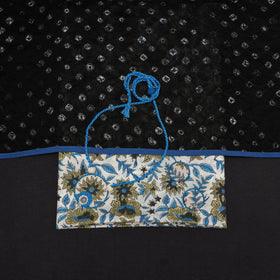 White - 2pc cotton unstitched sanganeri dress material