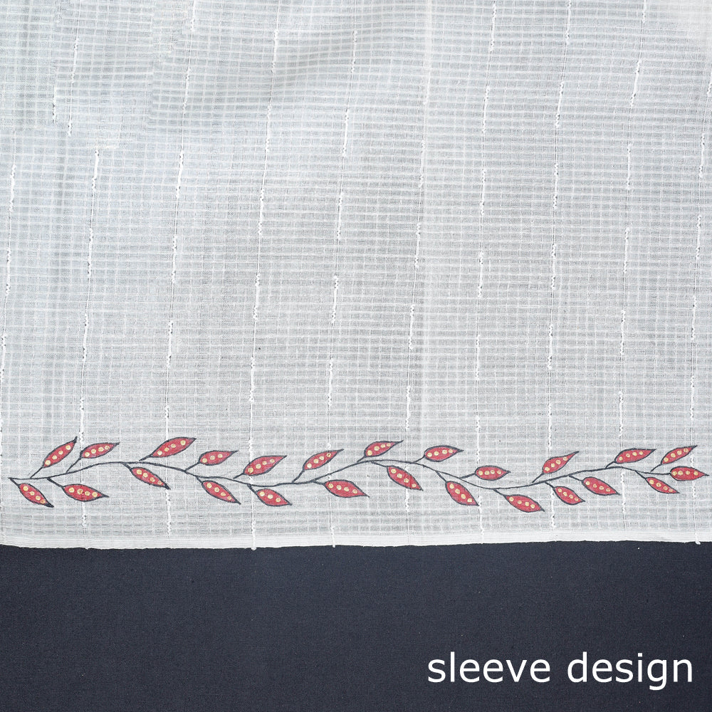  2pc Godna Handpainted Tussar Silk Suit Material Set 