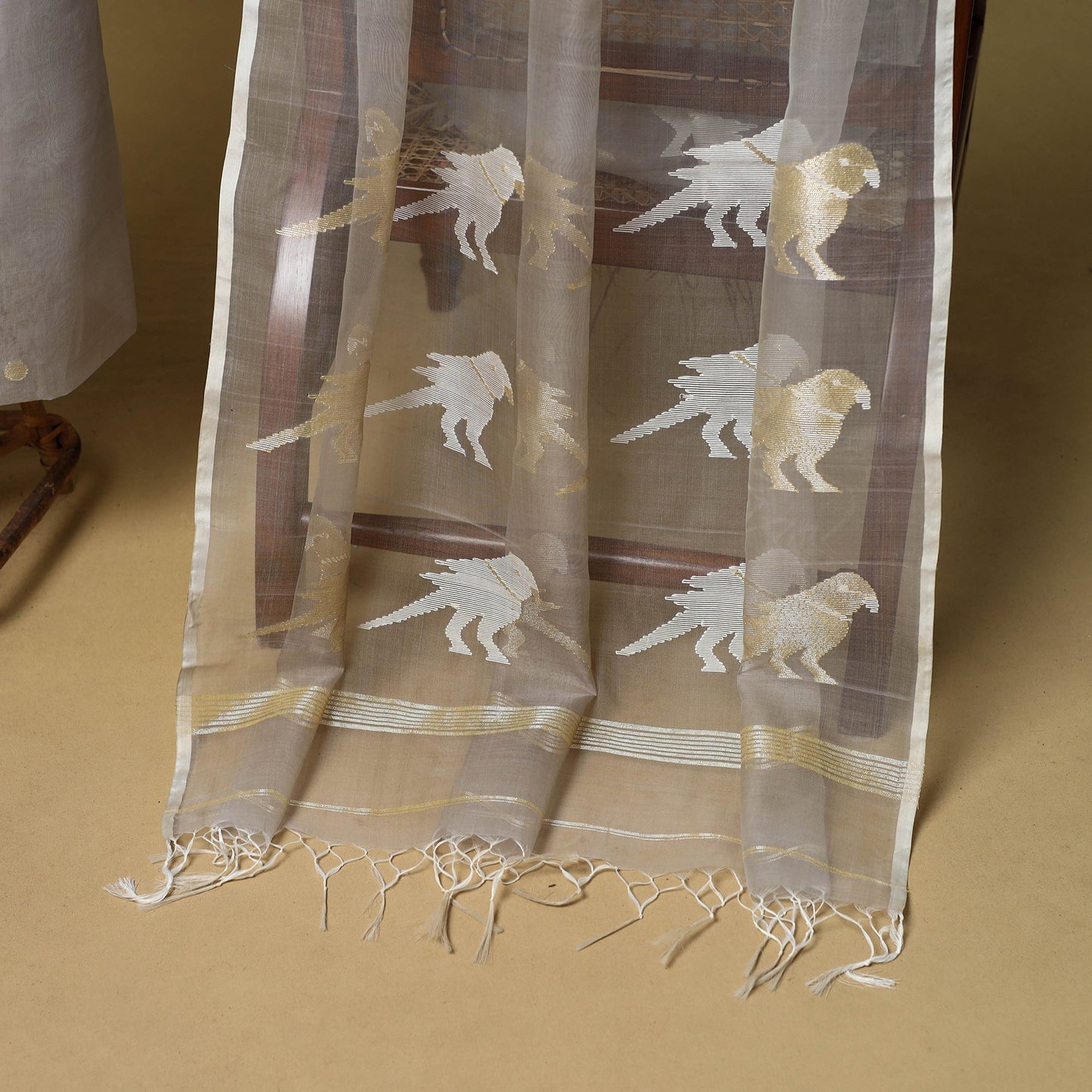 2pc handloom mulberry silk unstitched phulia jamdani dress