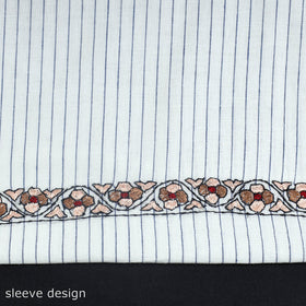 White - 2pc kashida hand embroidery cotton unstitched dress