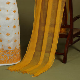 2pc Mukaish Hand Embroidery Kota Doria Chikankari Dress Material 