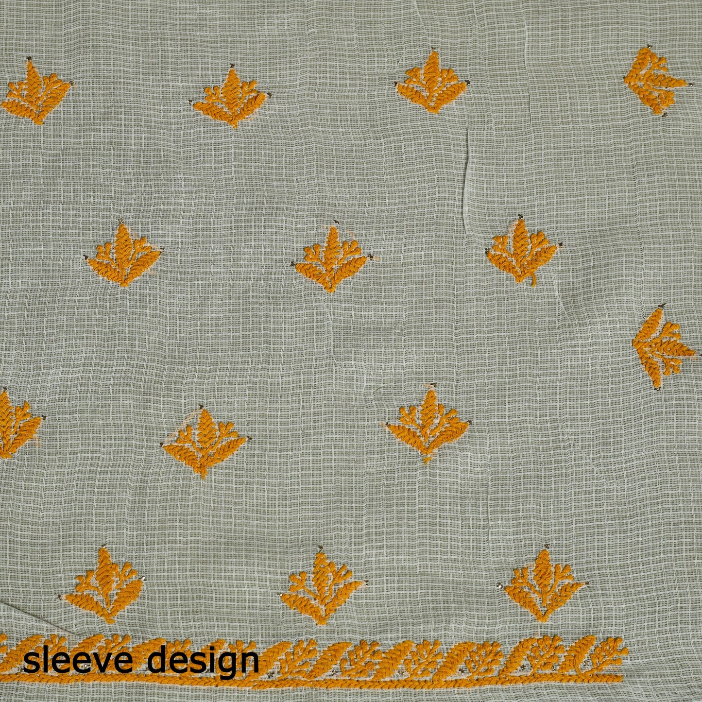 2pc Mukaish Hand Embroidery Kota Doria Chikankari Dress Material 