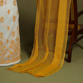 2pc Mukaish Hand Embroidery Kota Doria Chikankari Dress Material 