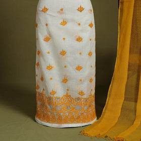 2pc Mukaish Hand Embroidery Kota Doria Chikankari Dress Material 