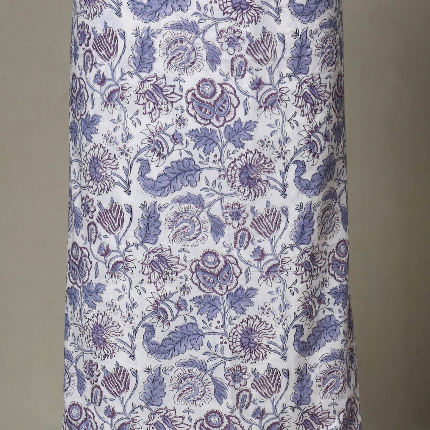 White - 2pc unstitched sanganeri dress material