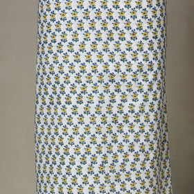 White - 2pc unstitched sanganeri dress material