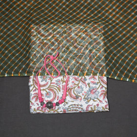 White - 2pc unstitched sanganeri dress material