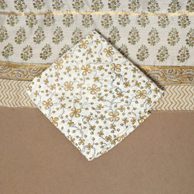 3pc chanderi silk unstitched hand sanganeri dress material