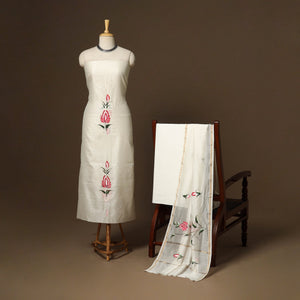 3pc chanderi silk unstitched jaipur dress material 43