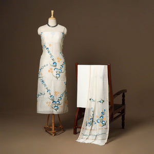 3pc chanderi silk unstitched jaipur dress material 44