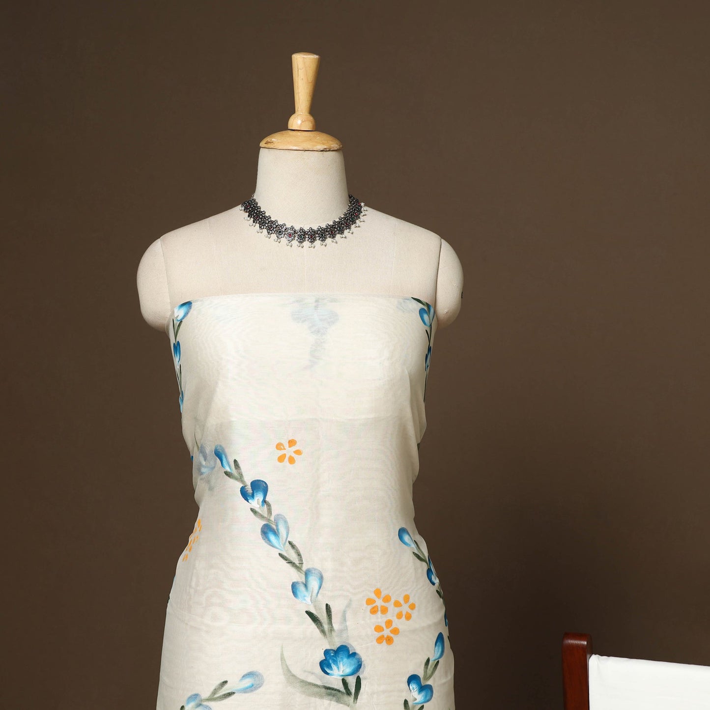 3pc chanderi silk unstitched jaipur dress material 44