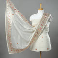 White 3pc Cotton Gota Patti Work Kota Doria Dress Material