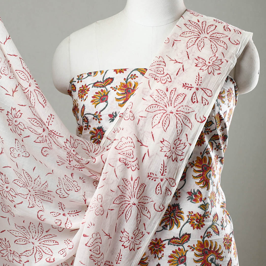 Buy Sanganeri Block Print Dress Material Set Online at iTokri.com