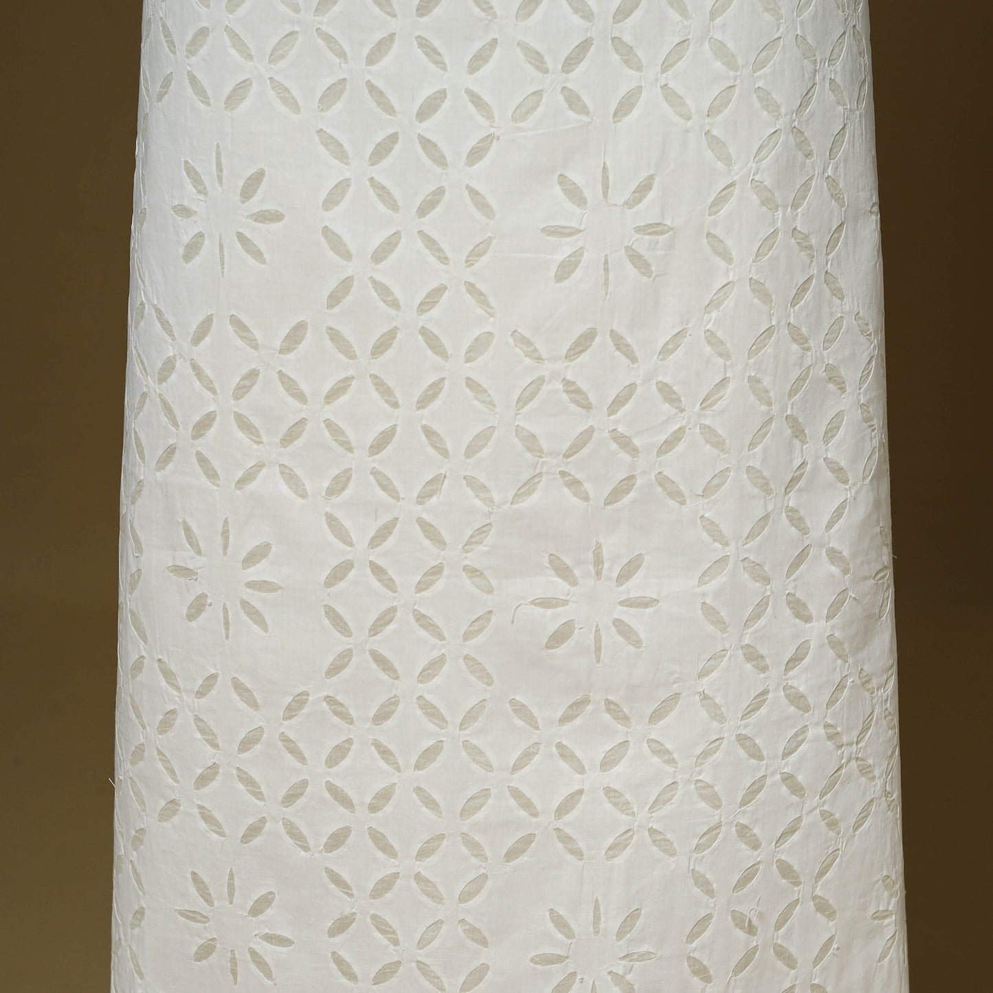 White - 3pc cotton unstitched barmer applique cut work